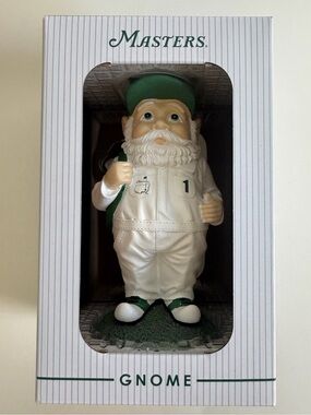 Masters White and Green Golf Gnome Figurine